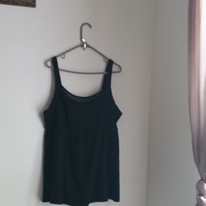 Lorena Rose Top Women 2X Black Scoop Neckline Versatile Office Layering Casual